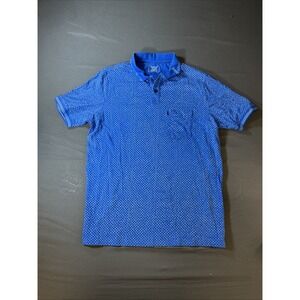 blue patterned short-sleeve polo shirt by Turtle Size 44